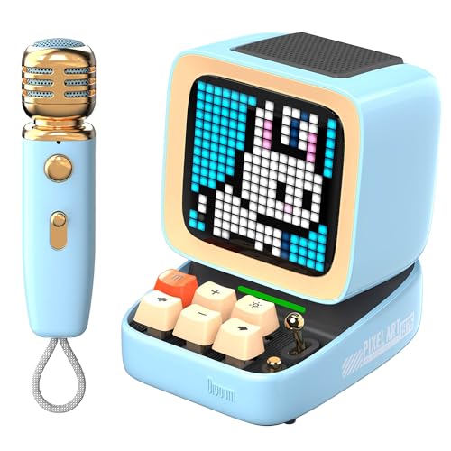Divoom DitooMic Bluetooth-Lautsprecher-Mikrofon, Karaoke-Funktion, Blau Divoom DitooMic Bluetooth-Lautsprecher-Mikrofon, Karaoke-Funktion, Blau von Divoom