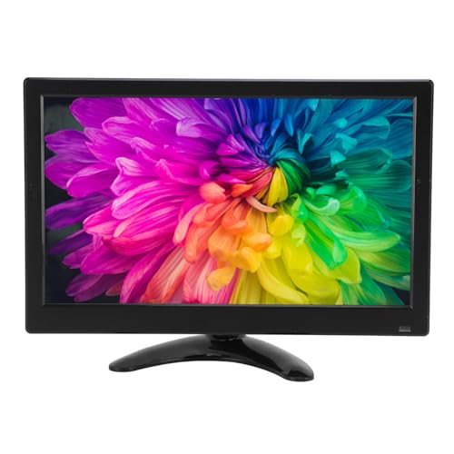 11,6 Zoll Kleiner PC-Display -Display HDMI-Display 1920 X 1080 LED-Display mit HDMI VGA AV BNC USB-Eingang, für Fire Stick-Computer, Küchenmonitor, Eingebauter Lautsprecher von Diyeeni