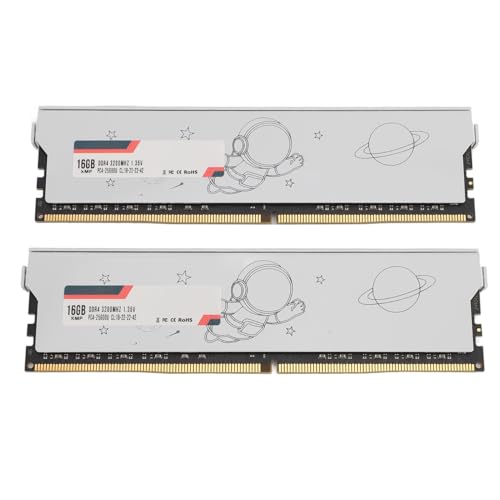 DDR4 3200/3600 MHz XMP CL18-22-22-42 1,35 V Laptop-Speichermodul Ram 28800–25600 Bandbreite Gaming-PC-Speichermodul, Metallgehäuse Zur Wärmeableitung (DDR4 3200 MHz 32 GB (2 x 16 von Diyeeni