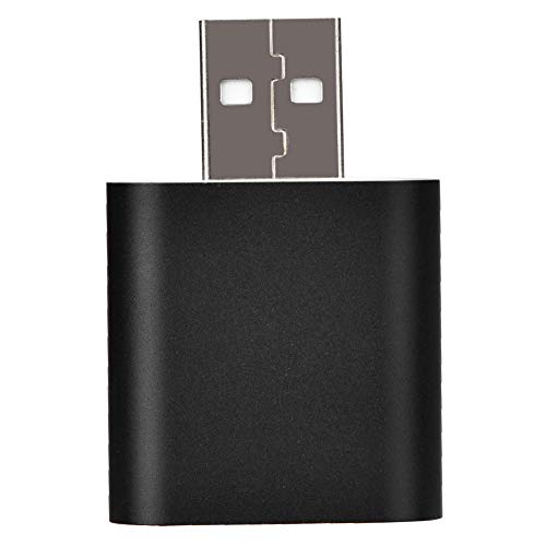 Diyeeni 3D-Stereo-7.1-Kanal-USB-Mikrofonadapter Lautsprecher, Externe 3,5-mm-USB 2.0-Audiokarte, USB-Audioadapter für Win8 / 7 / Vista/XP, für Mac OS 8.6, kompatibel mit USB1.1(Silber) von Diyeeni