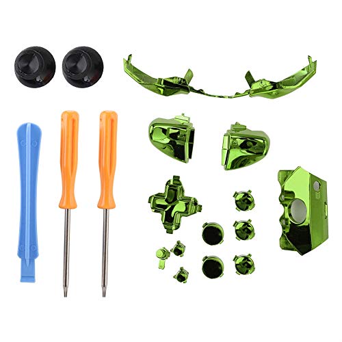 Diyeeni Ersatzknöpfe & Tools Kit für Xbox 360 Joystick, Xbox 360 Controller LB RB LT RT Knöpfe Schraubendrehersatz(Grün) von Diyeeni