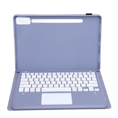 Diyeeni Touchpad-Tastaturhülle für Tab P12 12,7 Zoll 2023, 7 Farben Hintergrundbeleuchtung Trackpad-Tastatur PU Folio Stand Cover Case mit Stifthalter für 12,7 Zoll Tab P12 2023 (Purple) von Diyeeni