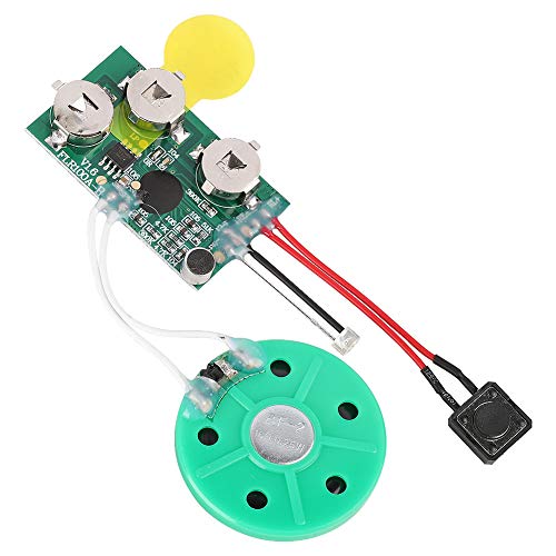 Soundmodul, Stimme Aufzeichnung & Wiedergabe, DIY Grußkarte Voice Module Sound Audio Recording Player Chip Modul, 60 Sekunde Aufnahme für Karten Spielzeug Geschenke, Lichtempfindlich Kontrollieren von Diyeeni