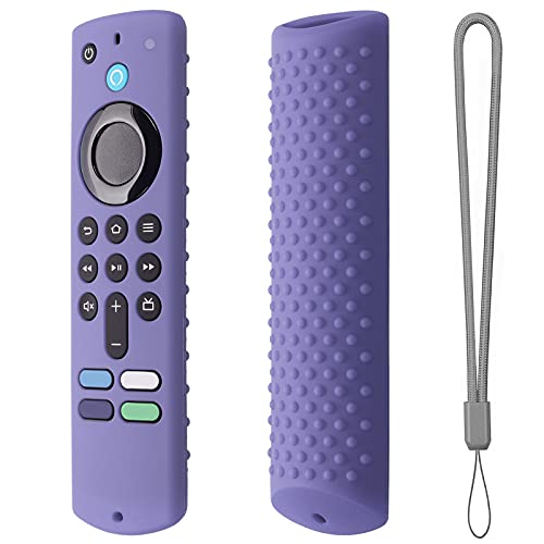 Silikone Schutzhülle für Fire TV (3rd Gen) Fernbedienung - Remote Hülle rutschfeste Stoßfeste Schutz Case Cover für Fire TV Stick (3rd Gen) 2021 (Lila 1#) von Dkings