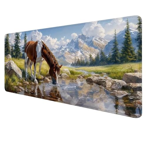 Mauspad XXL Animale Mousepad 1600x800x3mm Gaming Mauspad Landschaft Schreibtischunterlag, Mauspad Groß Wasserdicht Mouse Pad Rutschfeste Gummibasis Mauspad Gaming Home-Office Geschenke für Frauen D298 von Dnnufagg