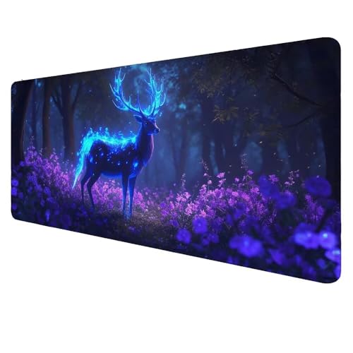 Mauspad XXL Blau Mousepad 600x300x3mm Gaming Mauspad REH Schreibtischunterlag, Mauspad Groß, Wasserdicht Mouse Pad, rutschfeste Gummibasis Mauspad Gaming, für Home-Office Geschenke für Frauen D-150 von Dnnufagg