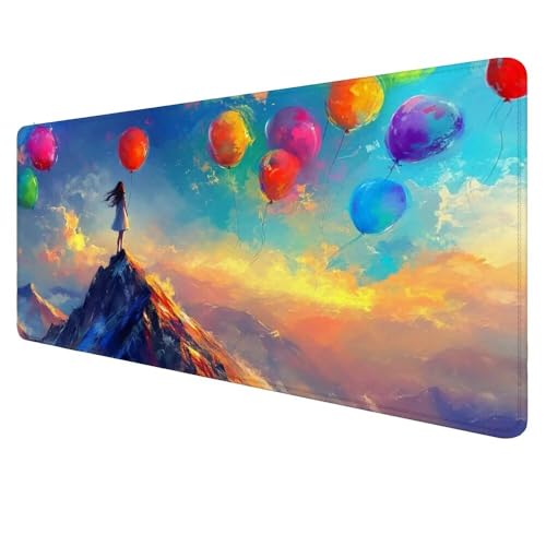 Mauspad XXL Farbe Mousepad 1600x800x3mm Gaming Mauspad Mädchen Schreibtischunterlag, Mauspad Groß Wasserdicht Mouse Pad Rutschfeste Gummibasis Mauspad Gaming für Home-Office Geschenke für Frauen D-130 von Dnnufagg