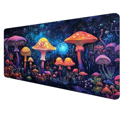 Mauspad XXL Karikatur Mousepad 700x300x3mm Gaming Mauspad Pilz Schreibtischunterlag, Mauspad Groß Wasserdicht Mouse Pad Rutschfeste Gummibasis Mauspad Gaming für Home-Office Geschenke für Frauen D-944 von Dnnufagg