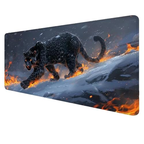 Mauspad XXL Schwarz Mousepad 1500x800x3mm Gaming Mauspad Animale Schreibtischunterlag, Mauspad Groß Wasserdicht Mouse Pad rutschfeste Gummibasis Mauspad Gaming Home-Office Geschenke für Frauen D-638 von Dnnufagg