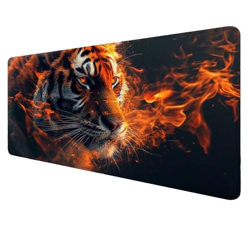 Mauspad XXL Tiger Mousepad 900x400x3mm Gaming Mauspad Animale Schreibtischunterlag, Mauspad Groß Wasserdicht Mouse Pad Rutschfeste Gummibasis Mauspad Gaming, für Home-Office Geschenke für Frauen D-134 von Dnnufagg