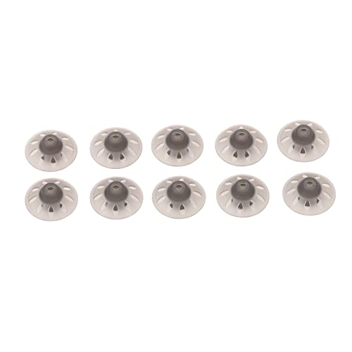 10 Stück Hörgeräte-Kuppeln mit Geräuschreduzierung, Waschbar, Abnehmbar, Bequemes Silikonmaterial, Schwarze Offene Ohrstöpsel für Phonak-Soundverstärker (10mm) von Doact