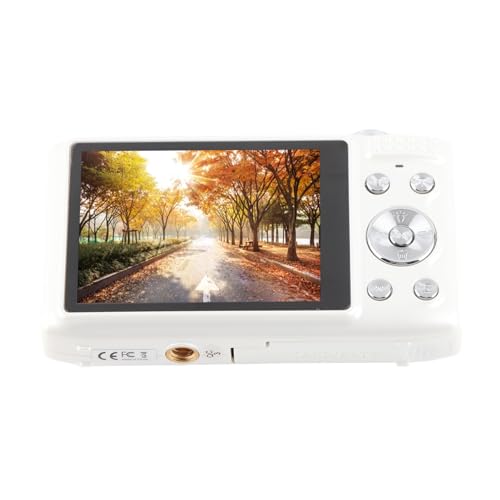 Kleine Kamera für Teenager, Dünne und Leichte 4K-Digitalkamera, Automatische Belichtung für Reisen (White) von Doact