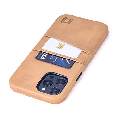 Dockem iPhone 12 Pro Max Handyhülle mit Kartenfach: Wallet Handytasche mit Integrierter Metallplatte für Magnet-Halterung [Exec M2, Khaki] von Dockem