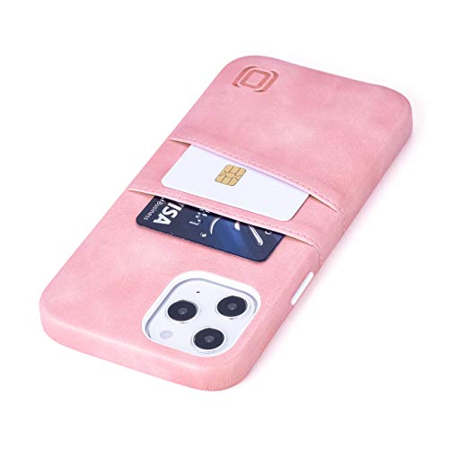 Dockem iPhone 12 Pro Max Handyhülle mit Kartenfach: Wallet Handytasche mit Integrierter Metallplatte für Magnet-Halterung [Exec M2, Pink] von Dockem