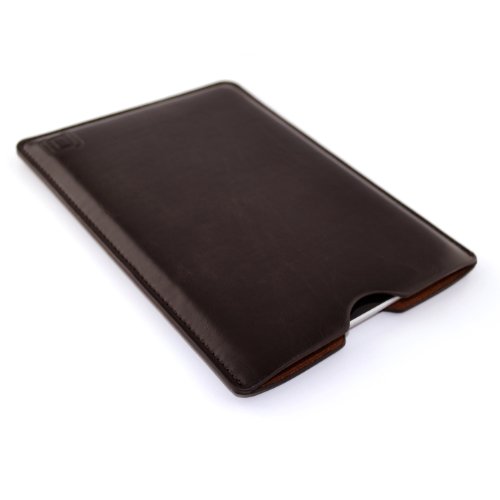 Leder iPad Mini, iPad Mini 2, und iPad Mini 3 Sleeve - Tablet-Hülle Sleeve von Dockem; Schlank, Einfache und Professional Vorstand mit weicher Mikrofaser gefüttert Filz Dunkelbraun Basic-Synthetic-Leder Schutzhülle Tablet Tasche Cover für iPad Mini, Mini Retina, Minii 2, und Mini 3 von Dockem