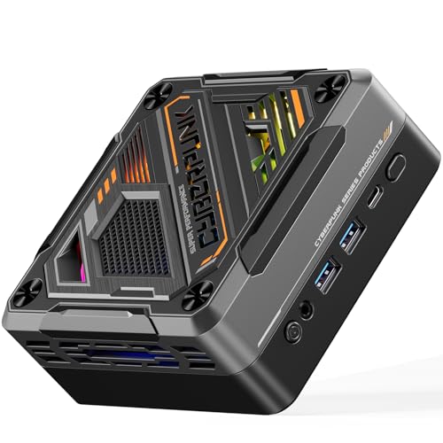 Mini-PC, Win11PRO 16G/32G DRR5 RAM 512G/1TB SSD Mini-Desktop-Computer, AMD Ryzen7 5700U Prozessor 8 Kerne 16 Threads RGB-Beleuchtung WIFI6 BT5.2 Unterstützt 4K-Dreifachbildschirmanzeige Mini-Gaming-PC von Docooler