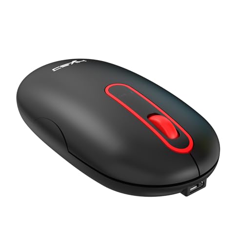 docooler T15 2,4 G kabellose Maus für schlanke Computer mit USB-Empfänger, ergonomische Maus, wiederaufladbar, für Arbeit/Spiel, kompatibel mit PC Laptop von Docooler