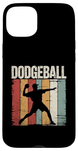 Hülle für iPhone 15 Plus Retro Silhoutte Dodgeball Player Dodge Ball Spiel von Dodge Ball Dodgeball Player Gifts