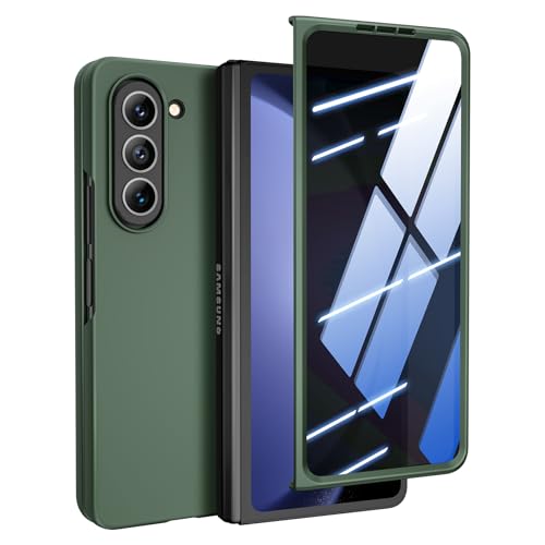 Doeshine Hülle für Samsung Galaxy Z Fold 5 Hülle Ultra Slim [Eingebauter Bildschirm-Privacy Schutz] [Anti-Peeping] Dünne Slim Fit Ganzkörper-Telefonhülle Harte PC-Hülle für Samsung Z Fold 5 (Grün) von Doeshine