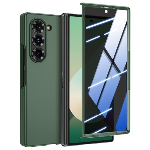 Doeshine Hülle für Samsung Galaxy Z Fold 6 Hülle Ultra Slim [Eingebauter Bildschirm-Privacy Schutz] [Anti-Peeping] Dünne Slim Fit Ganzkörper-Telefonhülle Harte PC-Hülle für Samsung Z Fold 6 (Grün) von Doeshine