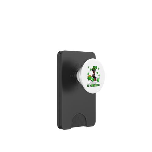 Fröhliches irisches Dobermann-Shamrocks Beer zum St. Patrick's Day PopSockets PopWallet für MagSafe von Dog 4th Of July Costume