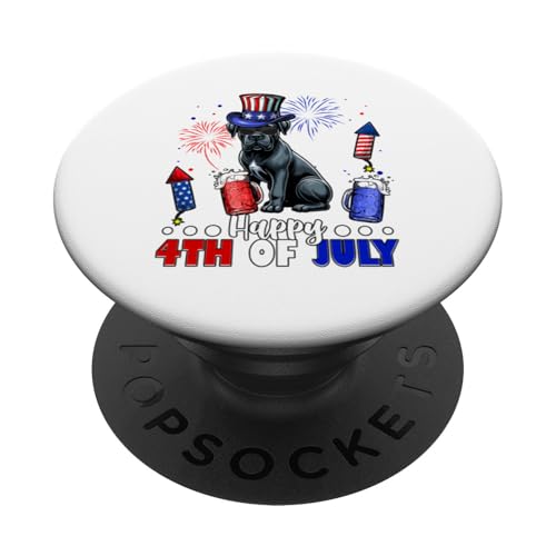 Happy 4th Of Juli US Flag Cane Corso Sonnenbrille Biertrinker PopSockets Klebender PopGrip von Dog 4th Of July Costume