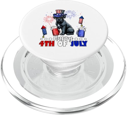 Happy 4th Of Juli US Flag Cane Corso Sonnenbrille Biertrinker PopSockets PopGrip für MagSafe von Dog 4th Of July Costume