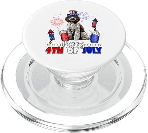 Sproodle Sonnenbrille "Happy 4th Of Juli", US-Flagge, Biertrinker PopSockets PopGrip für MagSafe von Dog 4th Of July Costume