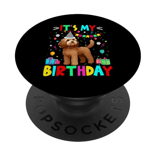 My Birthday Colorful Costume Cockapoo Funny Party Lover PopSockets mit austauschbarem PopGrip von Dog Birthday Costume