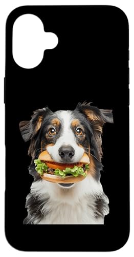 Hülle für iPhone 16 Plus Australian Shepherd Burger von Dog Burger Design