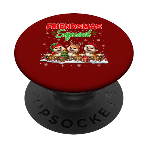 Friends Squad Christmas Three Santa Reindeer Elf Shiba Inus PopSockets Klebender PopGrip von Dog Christmas Costume