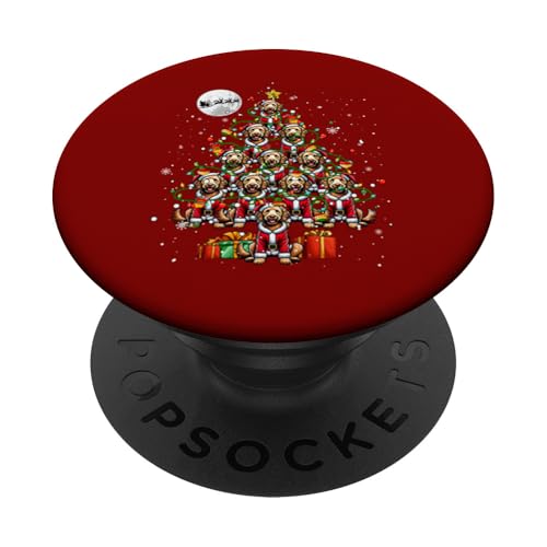 Group Santa Labradoodles As Xmas Tree Colorful Lights Owner PopSockets Klebender PopGrip von Dog Christmas Costume