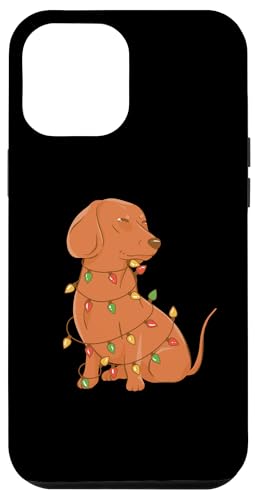 Hülle für iPhone 15 Pro Max Hunde-Weihnachtsbeleuchtung - Lustige Weihnachten von Dog Christmas Lights