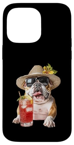 Bulldoggen-Cocktail Hülle für iPhone 14 Pro Max von Dog Cocktails Design