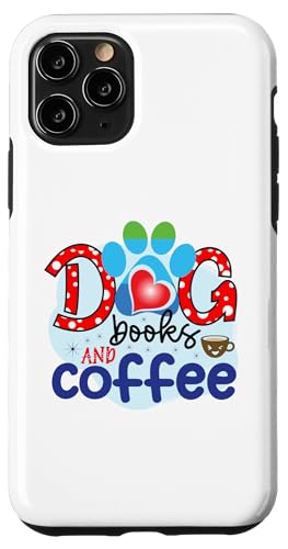 Hülle für iPhone 11 Pro Hundebücher und Kaffee Welpe Hundeliebhaber Hund Mama Papa Spaß von Dog Shopp