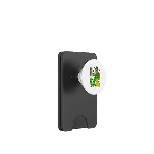 Love St. Patrick's Day Englische Bulldogge Kleeblätter Lustiger Besitzer PopSockets PopWallet für MagSafe von Dog St. Patrick's Day Costume