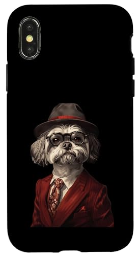 Hülle für iPhone X/XS Lhasa Apso Anzug von Dog Suit Design