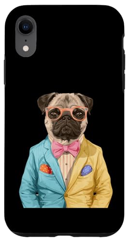 Hülle für iPhone XR Mops Anzug Ostern von Dog Suit Design