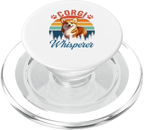 Vintage Retro Corgi Whisperer Funny Dog Owner Lover PopSockets PopGrip für MagSafe von Dog Vacations Costume