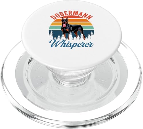 Vintage Retro Dobermann Whisperer Funny Dog Owner Lover PopSockets PopGrip für MagSafe von Dog Vacations Costume