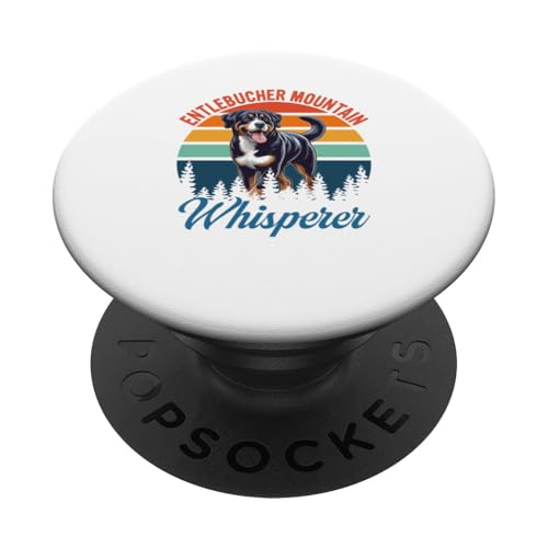 Vintage Retro Entlebucher Mountain Whisperer Funny Dog Owner PopSockets Klebender PopGrip von Dog Vacations Costume