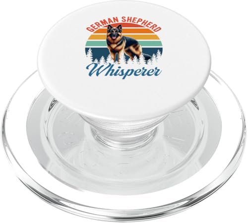 Vintage Retro German Shepherd Whisperer Funny Dog Owner PopSockets PopGrip für MagSafe von Dog Vacations Costume