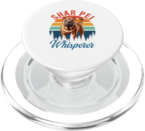 Vintage Retro Shar Pei Whisperer Funny Dog Owner Lover PopSockets PopGrip für MagSafe von Dog Vacations Costume