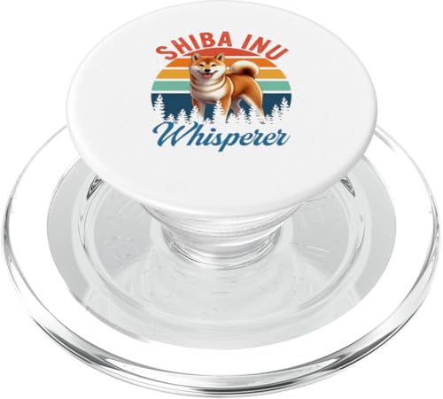 Vintage Retro Shiba Inu Whisperer Funny Dog Owner Lover PopSockets PopGrip für MagSafe von Dog Vacations Costume