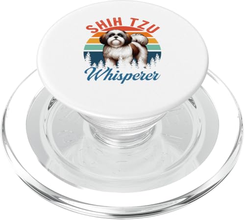 Vintage Retro Shih Tzu Whisperer Funny Dog Owner Lover PopSockets PopGrip für MagSafe von Dog Vacations Costume