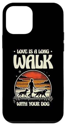 Hülle für iPhone 12 mini Liebe ist ein langer Spaziergang mit Ihrem Hund, Spazierengehen mit Ihrem Hund von Dog Walking Walker Gifts