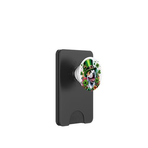 American Staffordshire Terrier Dog St Patricks Day Kunstwerk PopSockets PopWallet für MagSafe von Doggies Unlimited