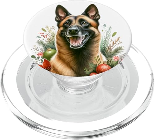 Belgischer Malinois Hund Aquarell Kunstwerk PopSockets PopGrip für MagSafe von Doggies Unlimited