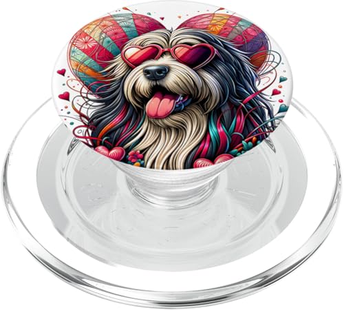 Bergamasco Sheepdog Kunstdruck zum Valentinstag PopSockets PopGrip für MagSafe von Doggies Unlimited