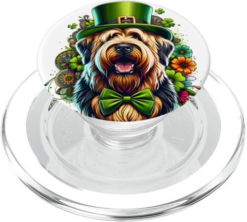 Briard Dog St. Patricks Day Kunstwerk PopSockets PopGrip für MagSafe von Doggies Unlimited